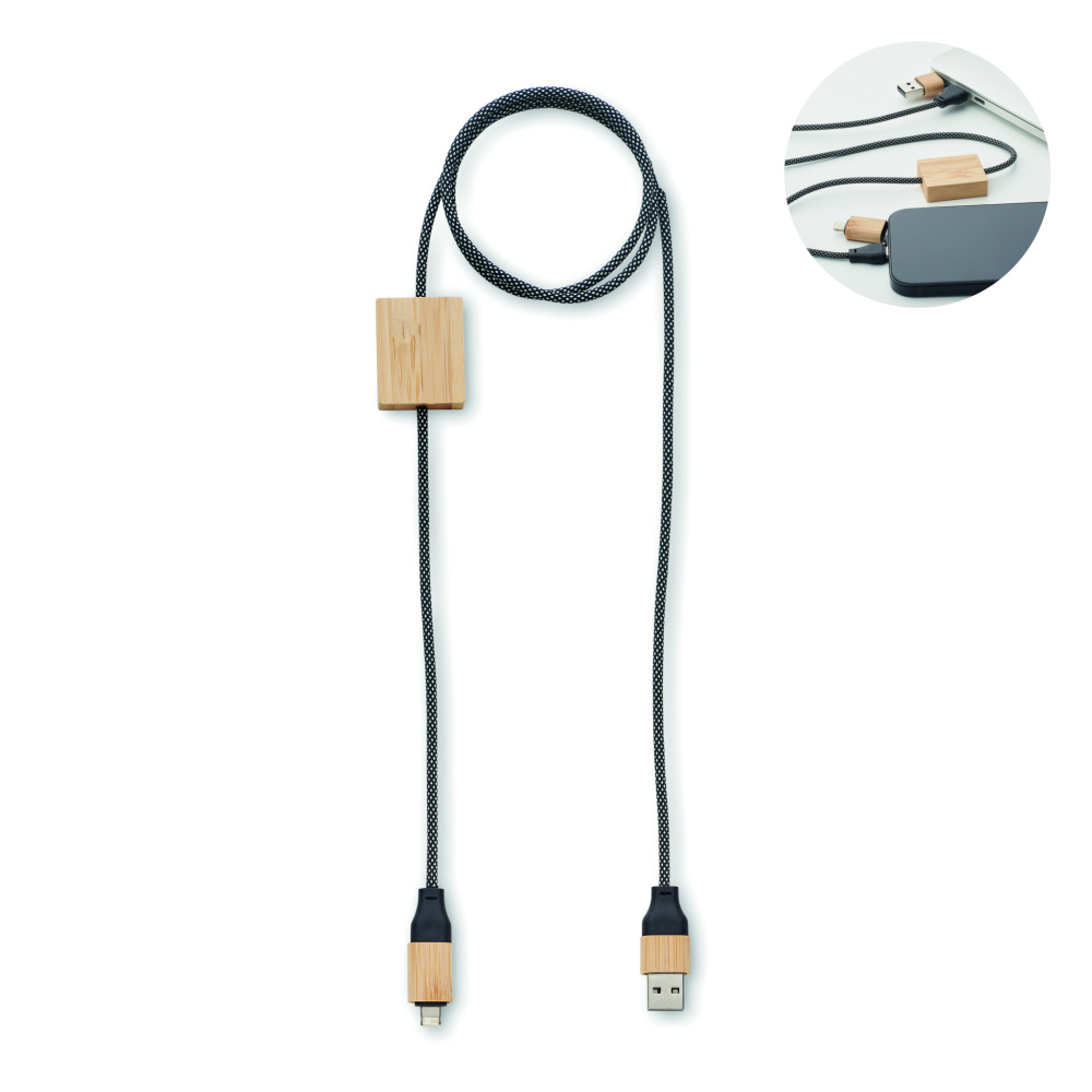 Logo trade promotional giveaways image of: 60W charging cable