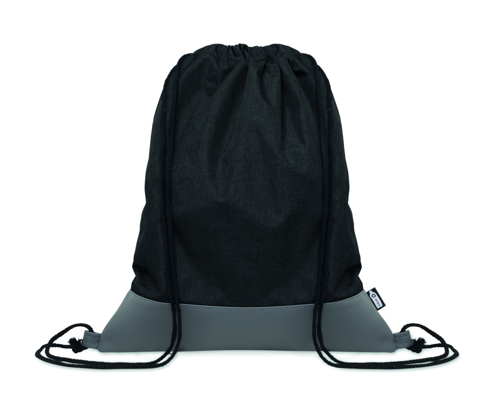 Logotrade promotional item picture of: RPET PU drawstring bag 2 tone