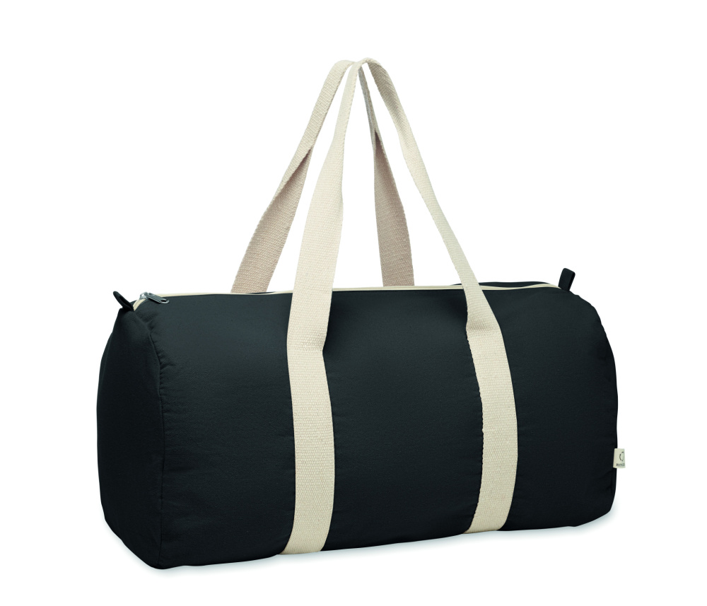 Logo trade promotional merchandise image of: Recycled cotton sports bag