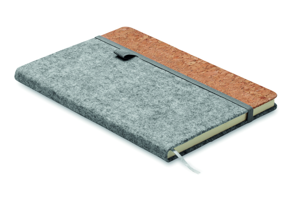 Logo trade corporate gifts image of: A5 RPET cork notebook