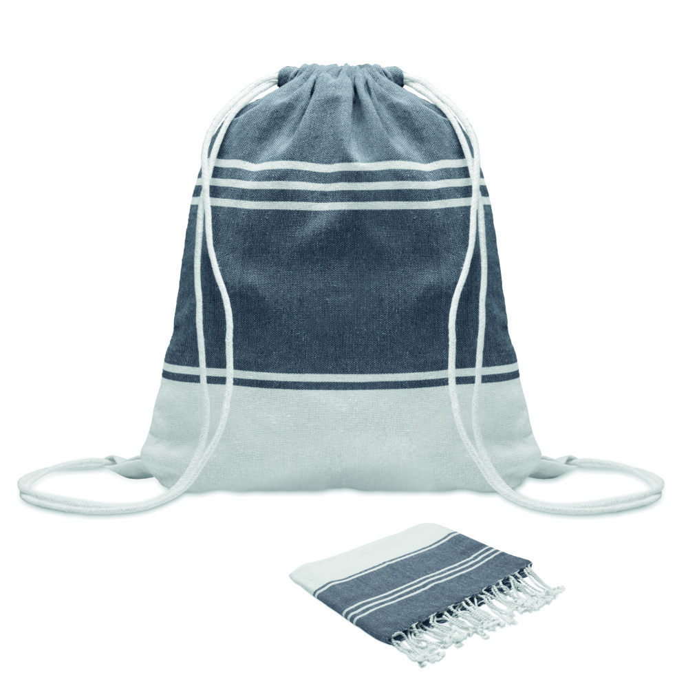 Logo trade promotional giveaways picture of: Hammam towel drawstring set