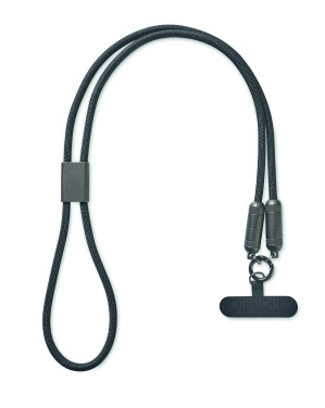 Logo trade promotional gifts image of: 60W phone holder lanyard cable