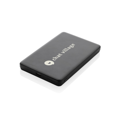 Logo trade business gift photo of: Orion RCS recycled aluminum 5000 mah 5W magnetic powerbank