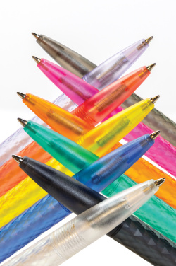 Logo trade promotional gifts picture of: X3 GRS recycled PC plastic pen frosted