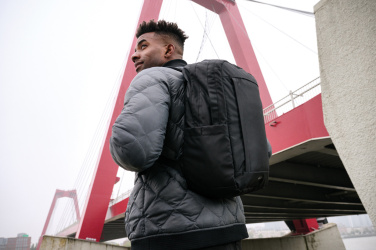 Logo trade promotional giveaways image of: SP Aware™ RPET Edin 100% recycled 15.6 inch laptop backpack