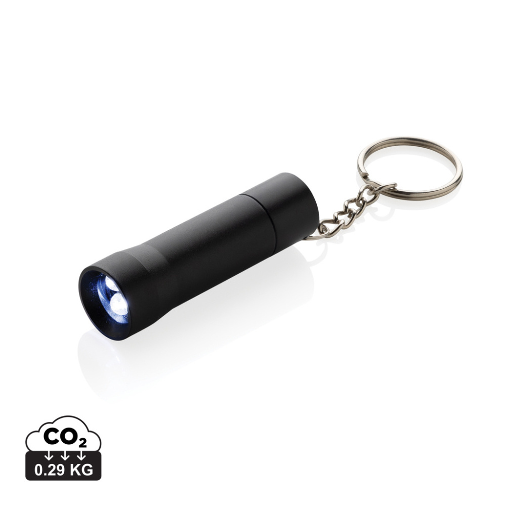 Logo trade advertising products picture of: Flash RCS recycled aluminium keychain torch