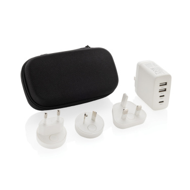 Logo trade promotional gift photo of: TravelCharge Pro RCS rplastic travel charger with USB C