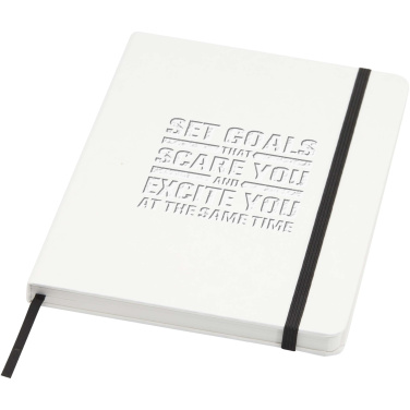 Logo trade promotional giveaways picture of: Holm A5 stone paper hard cover notebook with lined pages