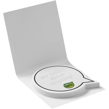 Logo trade promotional item photo of: Sticky-Mate® soft cover speech bubble shaped sticky notes