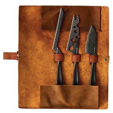 Logotrade promotional gift image of: BOSKA Cheese Knife Set Monaco+ Black
