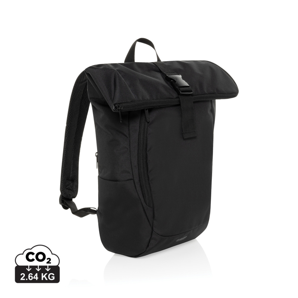 Logotrade advertising products photo of: Swiss Peak Aware™ RPET Leonard 15.6 inch laptop backpack