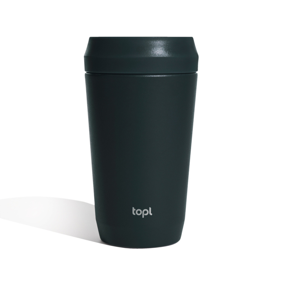 Logotrade advertising product picture of: Topl Recycled Steel To Go Tumbler Patented 360 Lid 354ml