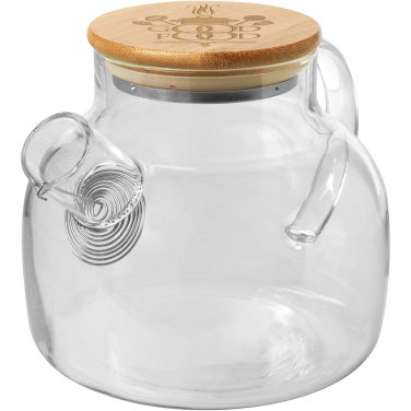 Logo trade advertising products picture of: Zen tea pot with strainer and bamboo lid