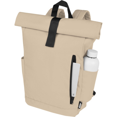 Logotrade business gift image of: Byron 15.6" GRS RPET roll-top backpack 18L