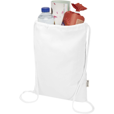 Logotrade promotional merchandise image of: Oregon Blend 140 g/m² GRS recycled drawstring bag 5L