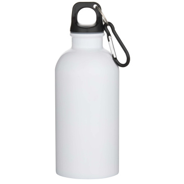 Logotrade business gifts photo of: Oregon 400 ml sublimation RCS recycled single wall stainless steel water bottle with carabiner