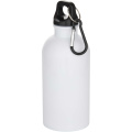 Oregon 400 ml sublimation RCS recycled single wall stainless steel water bottle with carabiner, White