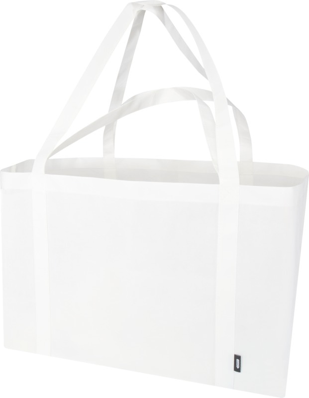 Logo trade promotional giveaway photo of: Jumbo GRS recycled non-woven extra large tote bag 65L