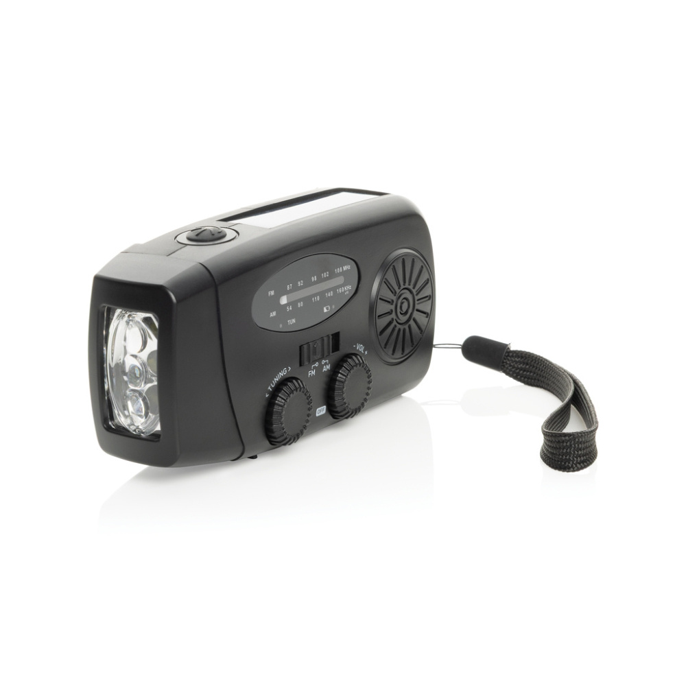 Logo trade promotional merchandise image of: RescueWave RCS recycled plastic emergency radio