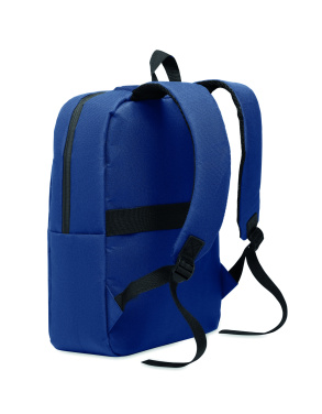 Logotrade business gift image of: Slim 15 inch laptop backpack made of 600D RPET polyester with a 210D lining and customizable printing