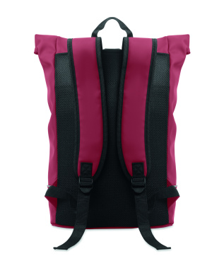 Logotrade promotional gift image of: Laptop 15" roll top PU backpack