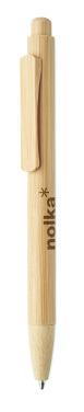 Logo trade promotional products picture of: Bamboo automatic ball pen