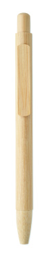 Logo trade business gifts image of: Bamboo automatic ball pen