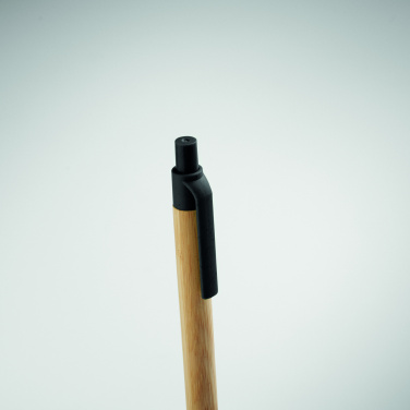 Logotrade promotional item picture of: Push button ball pen in bamboo