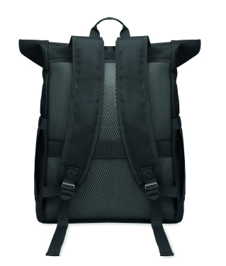 Logotrade promotional merchandise image of: Rolltop laptop rucksack 600D
