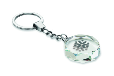 Logotrade promotional product picture of: Glass round award key ring