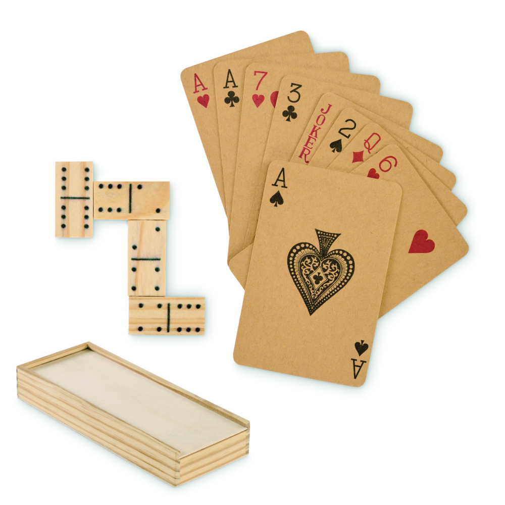 Logo trade promotional giveaways picture of: Domino and cards set