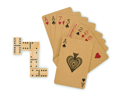 Logo trade promotional gifts image of: Domino and cards set
