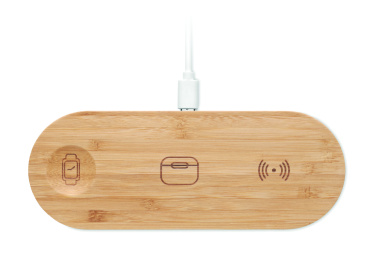 Logo trade advertising products picture of: 3 in 1 15W wireless charger