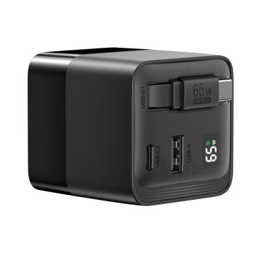 Logotrade promotional item image of: Urban Vitamin Mendocino 65W GaN charger retractable cable