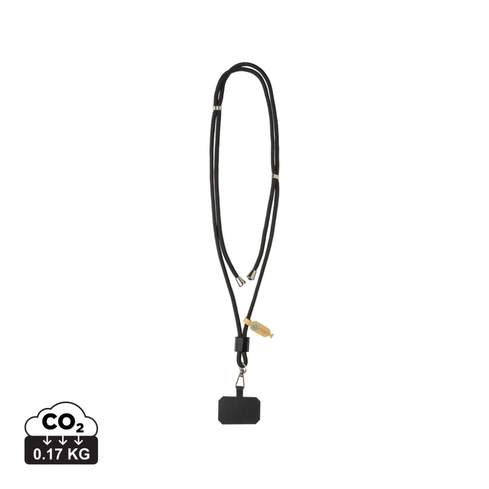 Logotrade promotional items photo of: CarryLoop RCS recycled PET adjustable phone holder lanyard
