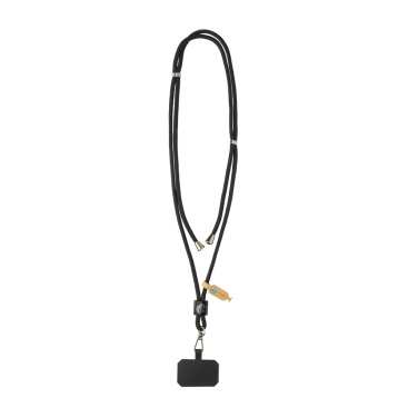 Logotrade promotional gifts photo of: CarryLoop RCS recycled PET adjustable phone holder lanyard