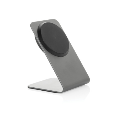 Logotrade promotional merchandise picture of: Terra aluminium 15W magnetic wireless charging phone stand