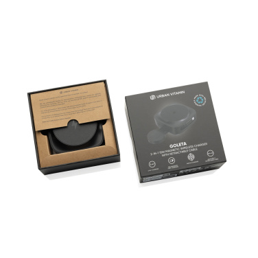 Logo trade corporate gifts image of: Urban Vitamin Goleta 2-in-1 15W magnetic wireless charger
