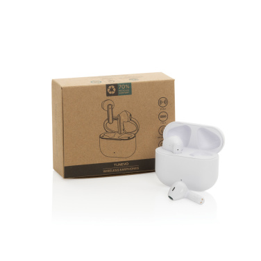 Logo trade corporate gift photo of: Tunevo RCS recycled plastic wireless earbuds