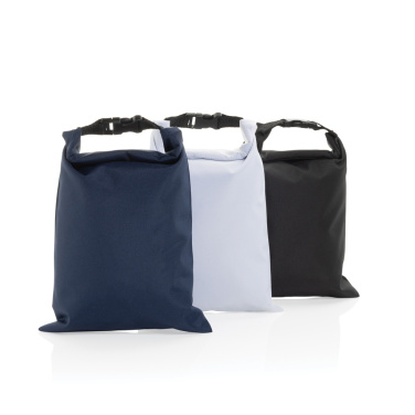 Logo trade business gifts image of: Snackstrap AWARE™ RPET foldable lunchbag 30x20CM