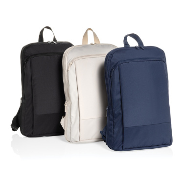 Logotrade corporate gift image of: Flexpack Aware™ RPET Expandable Slim 15.6" Laptop Backpack