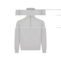 IQONIQ Elgon recycled cotton quarter zip sweater, light heather grey