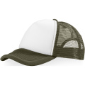 Trucker 5 panel cap, Forest green / White