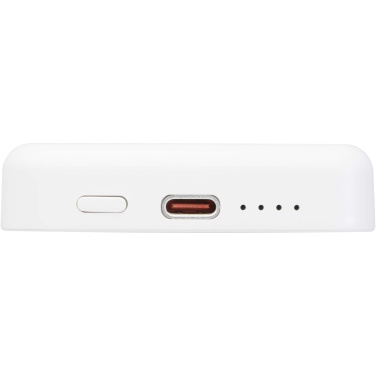 Logotrade promotional product picture of: Acrab 5000 mAh 15W magnetic wireless power bank with 20W PD - made from recycled plastic