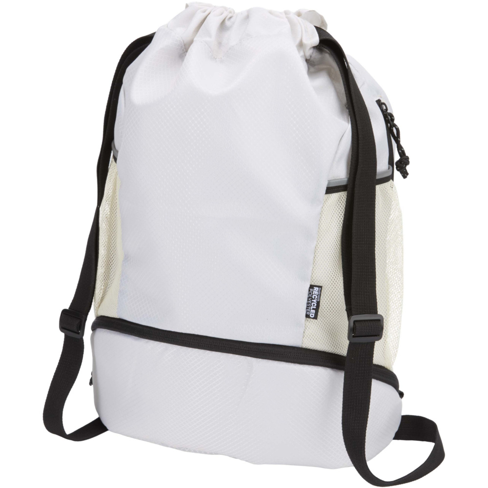 Logo trade promotional giveaways picture of: Nomad GRS recycled sports drawstring bag with bottom compartment 18L