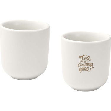 Logo trade promotional products picture of: Male 90 ml ceramic espresso cups - set of 2