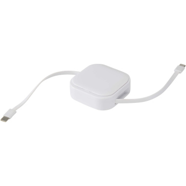 Logo trade business gift photo of: Gloas 5-in-1 recycled retractable data sync and 100W fast charge cable with smartphone tool kit