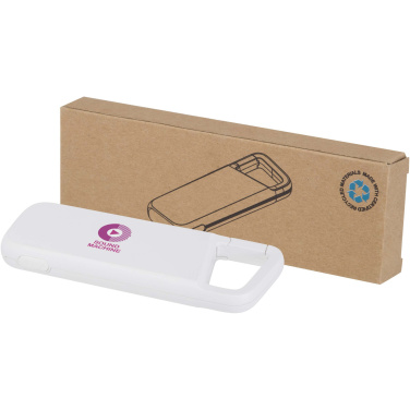 Logo trade promotional giveaways picture of: Alkes 5000 mAh 12W recycled plastic water resistant power bank with carabiner