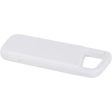 Logotrade promotional giveaways photo of: Alkes 5000 mAh 12W recycled plastic water resistant power bank with carabiner