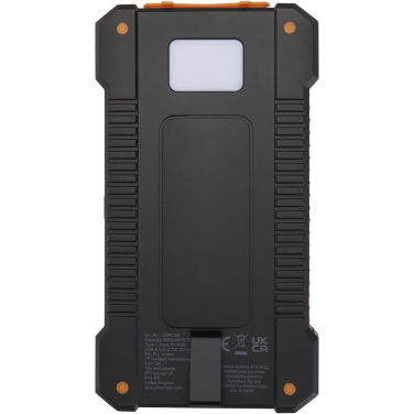 Logotrade promotional gifts photo of: Altair 5000 mAh 10W recycled plastic rugged solar power bank with built-in torch